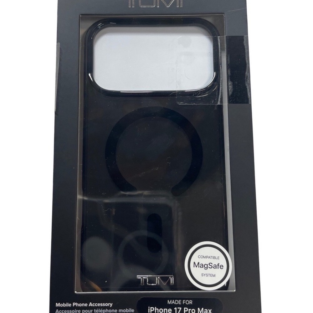 Tumi iPhone 17 Pro Max Case Black MagSafeโ Slim Sleek Design TUOHMP17XHSLISK NEW